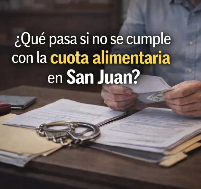 incumplimiento cuota alimentaria San Juan