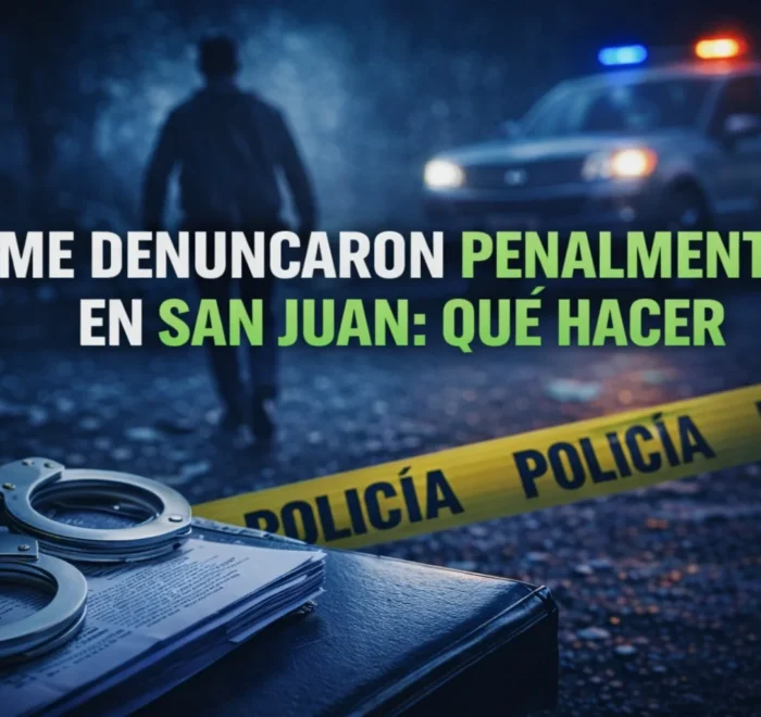 me denunciaron penalmente en san juan que hacer